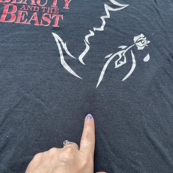 VTG Disney Beauty and the Beast Musical Graphic T-Shirt Size Small 90s Y2K - Picture 6 of 8